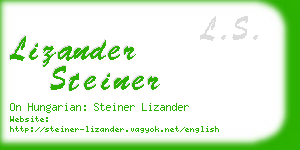 lizander steiner business card